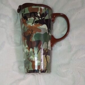 Camo Travel Mug with Handle